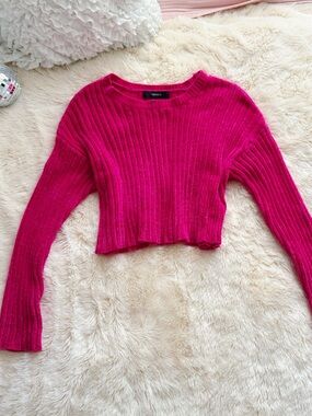 Forever 21 chenille ribbed cropped sweater